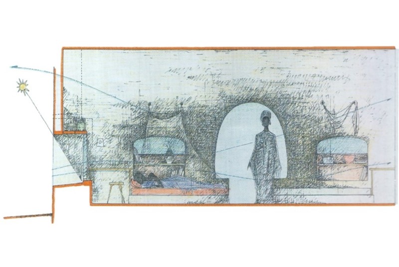 Fig. 4b
Andr&eacute; Rav&eacute;reau, Ouagadougou
Technical High School Boarding
School, 1980 (from Baudou&iuml; R.,
Poti&eacute; P., 2003), &copy; Andr&eacute; Rav&eacute;reau/
ADAGP. Paris, 2013.
