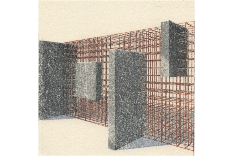 Fig. 7
Vista di un momento accolto.
Stampa con solvente. Fig. 7
Vista di un momento accolto.
Stampa con solvente.