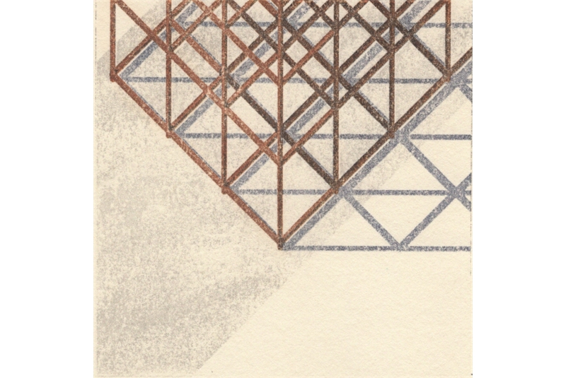 Fig. 10
Dettaglio
giunzione tra la rete e le
fondazioni; vista assonometrica
dall’alto. Stampa con solvente. Fig. 10
Dettaglio
giunzione tra la rete e le
fondazioni; vista assonometrica
dall’alto. Stampa con solvente.