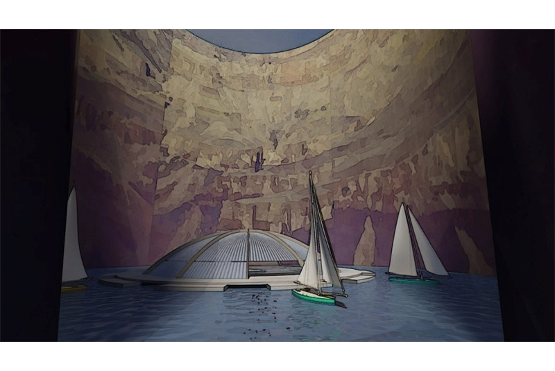 Fig. 5
Elio Garis, Il mausoleo, acquerello,
Lampedusa, 2023. Fig. 5
Elio Garis, Il mausoleo, acquerello,
Lampedusa, 2023.