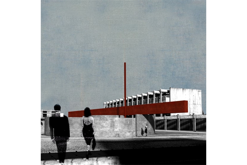 Fig. 4
Vista prospettica che illustra il
monumento nella relazione con
l’Istituto Marchiondi. Fig. 4
Vista prospettica che illustra il
monumento nella relazione con
l’Istituto Marchiondi.