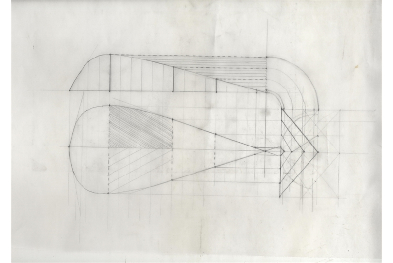 Fig. 15
Costruzione geometrica della
forma: grafite su carta. Fig. 15
Costruzione geometrica della
forma: grafite su carta.