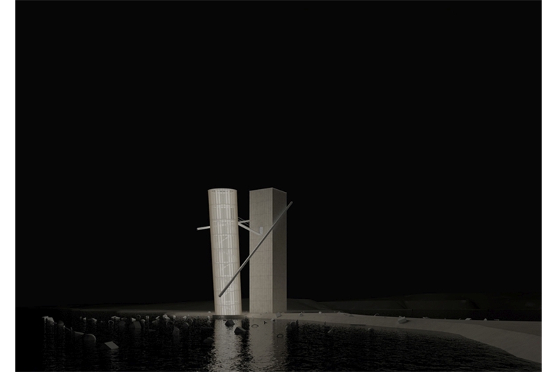 Fig. 24
Night view from the Southeast.