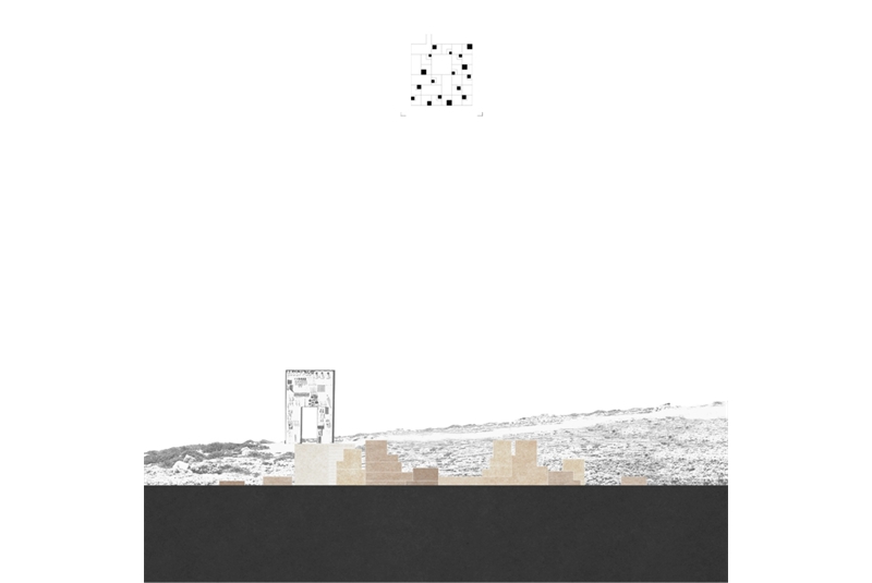 Fig. 11
Elevation of the monument/memorial
towards the mainland. Fig. 11
Elevation of the monument/memorial
towards the mainland.