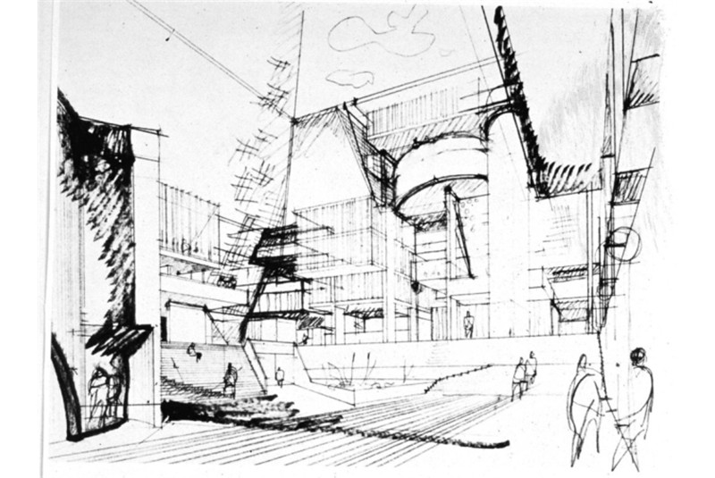 Fig. 6
Carlo Aymonino e Costantino Dardi, Concorso per l&rsquo;ospedale di Mirano, 1967.