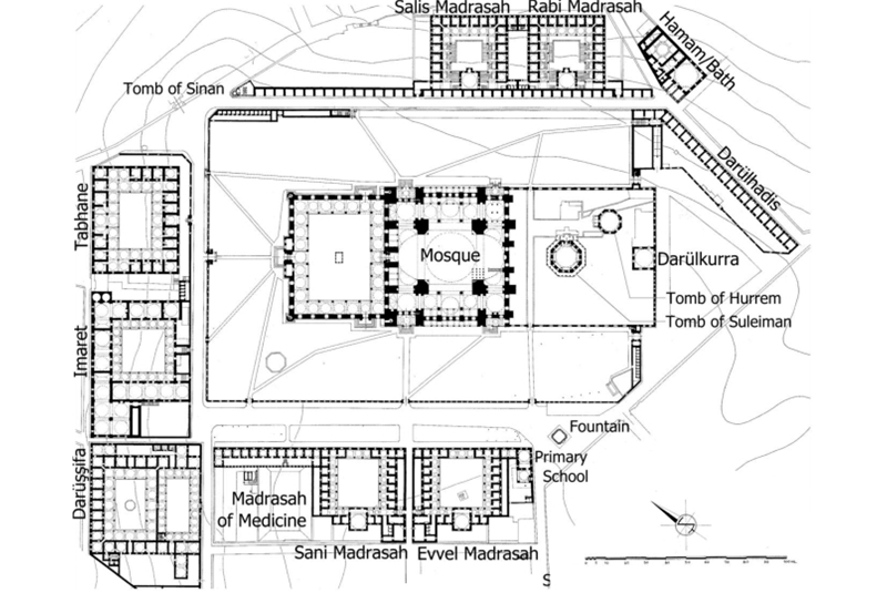 Figg. 30 -
Mimar Sinan, Complesso della moschea di Suleymaniye, Istanbul, 1557 / Mimar Sinan, Suleymaniye Mosque Complex.