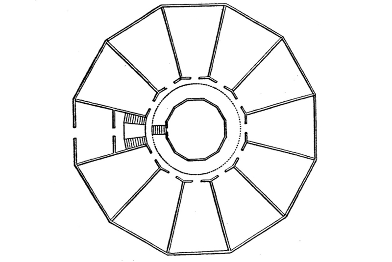 Fig. 59
- Jeremy Bentham, Panocticon, 1797.
