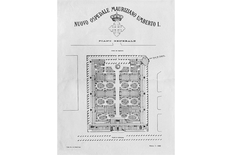 Fig. 76
- Ing. Ambrogio Perincioli, Ospedale Mauriziano, Torino, 1881-85.
