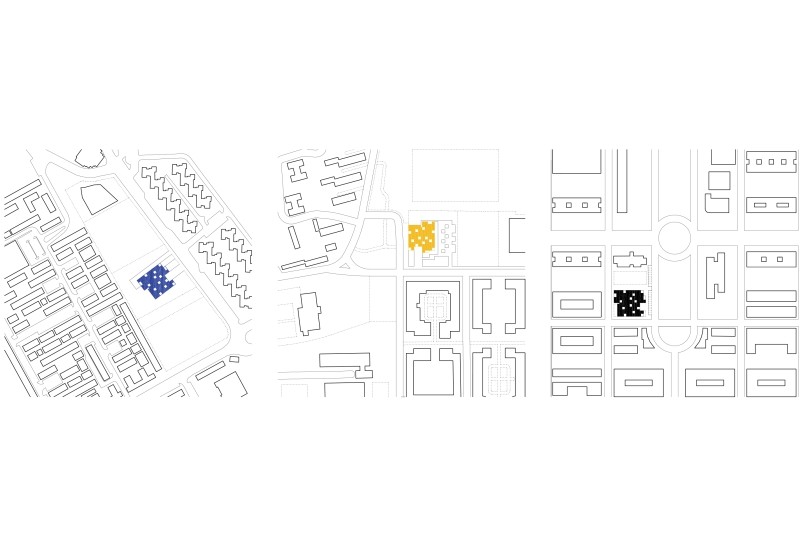 Fig. 2
estudio_entresitio, 3*1, Centri di assistenza sanitaria a Madrid, Disegno dei tre interventi SanBlas, Usera, Villaverde.
© estudio_entresitio. Fig. 2
estudio_entresitio, 3*1, Centri di assistenza sanitaria a Madrid, Disegno dei tre interventi SanBlas, Usera, Villaverde.
© estudio_entresitio.