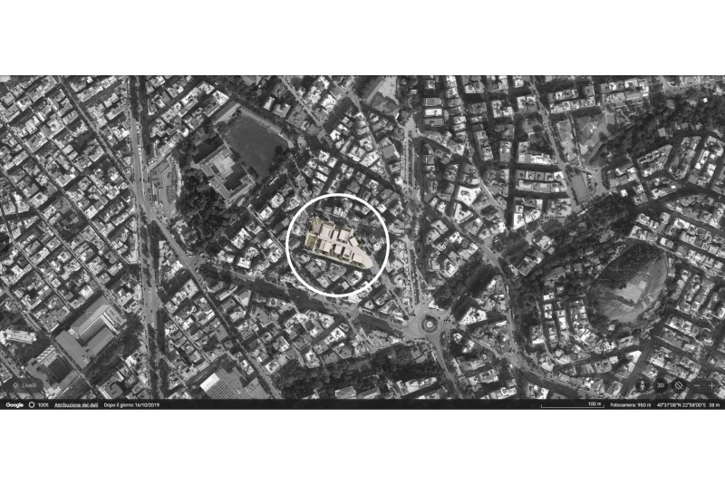 Fig. 1
Fiore Architects, Fiore Architects, Urban complex for welfare services in Thessaloniki, 2019. Insertion into the urban context.
&copy; Fiore Architects e Google Maps