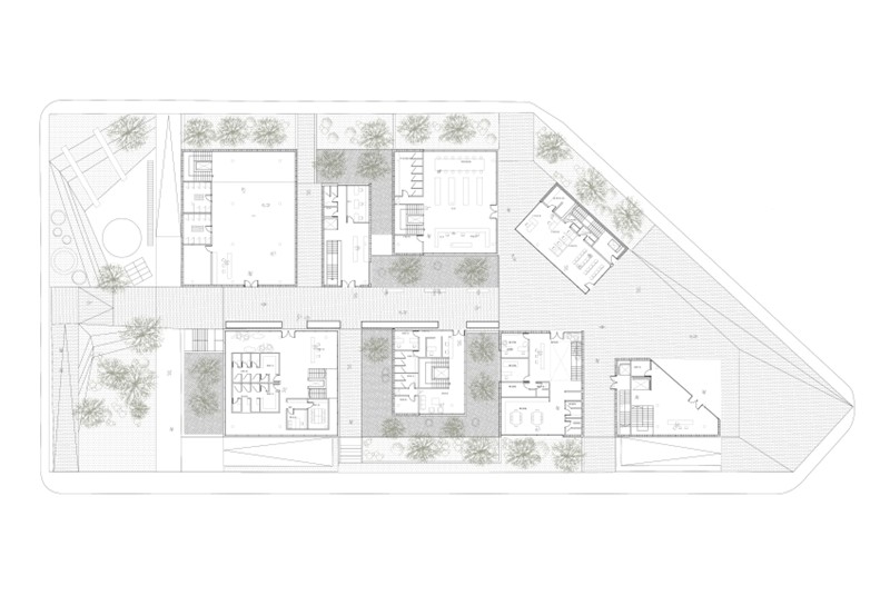 Fig. 6
Fiore Architects, Fiore Architects, Urban complex for welfare services in Thessaloniki, 2019. Ground Floor.
&copy; Fiore Architects
