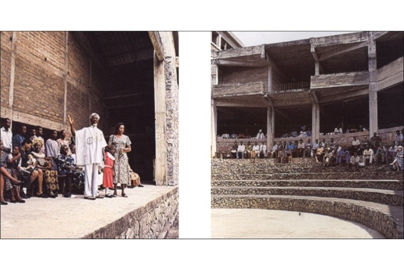 Fig. 4
New Culture Studio (1967) a
Oremeji: immagini dell'anfiteatro
all'interno dello spazio della
corte. Fig. 4
New Culture Studio (1967) a
Oremeji: immagini dell'anfiteatro
all'interno dello spazio della
corte.