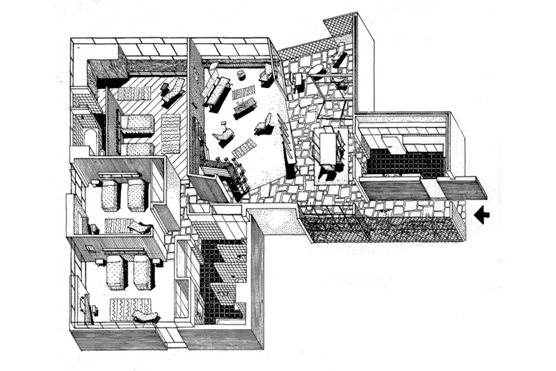 Fig. 7
Crofton & Benjamin, &ldquo;Type A&rdquo;
axonometric view, Las Vegas
Building, Durban (Architect and
Builder, April 1958).