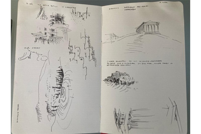 Fig. 2
Siiri Vallner, Sketchbook drawings from Greece.