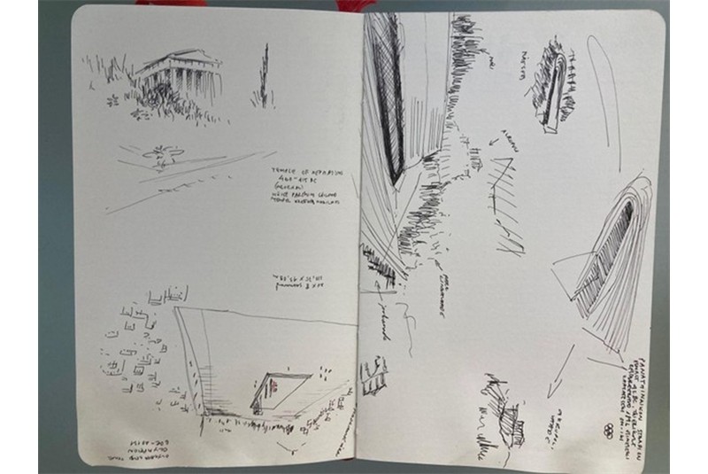 Fig. 3
Siiri Vallner, Sketchbook drawings from Greece.