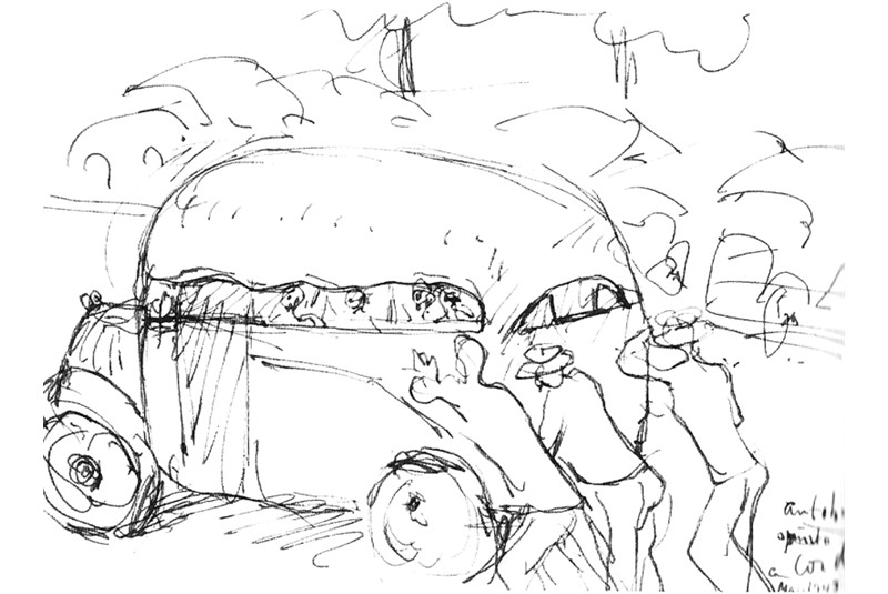 Fig. 23
Ernesto N. Rogers, Autobus
spinto a Cordoba, 1948. (Archivio
Marina Peressutti).