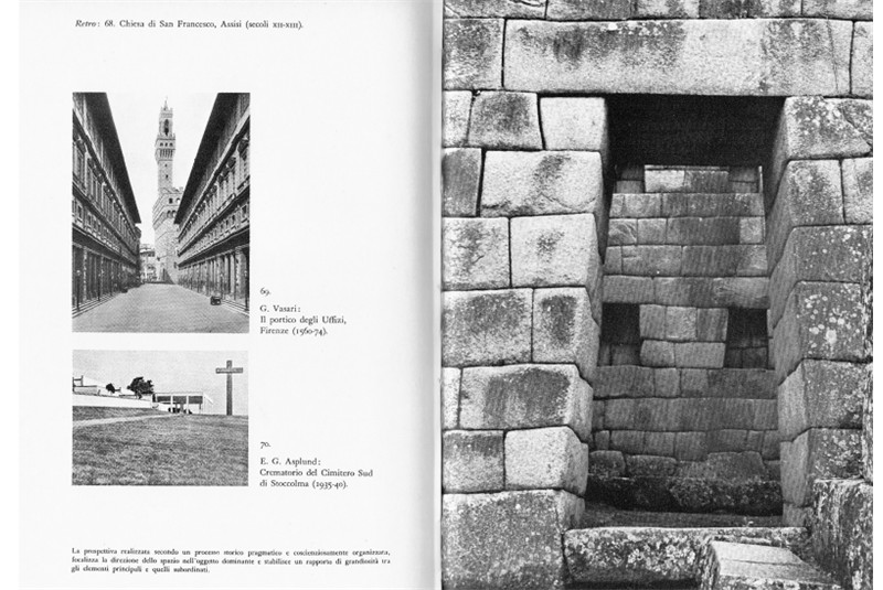 Fig. 24a
Due pagine del libro Ernesto N.
Rogers, Esperienza dell&rsquo;architettura,
Einaudi, Torino 1958.