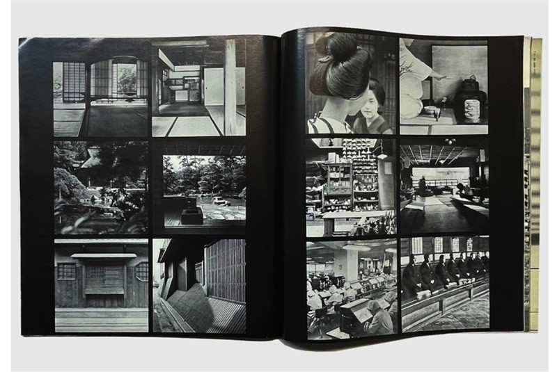 Fig. 15b
Double spread from the magazine &laquo;Casabella Continuit&agrave;&raquo; designed by Gae Aulenti. Left: article by Le Corbusier La chiesa di Notre Dame du Haut a Ronchamp, n. 207, 1955. Right: images from Sergio Asti's travel report Civilisation of Japan, n. 273, 1963.