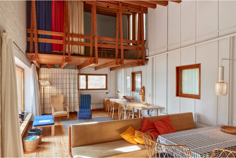 Fig. 16
A.Aalto Casa a Muuratsalo
(1952-53), Vista della zona giorno. Fig. 16
A.Aalto Casa a Muuratsalo
(1952-53), Vista della zona giorno.