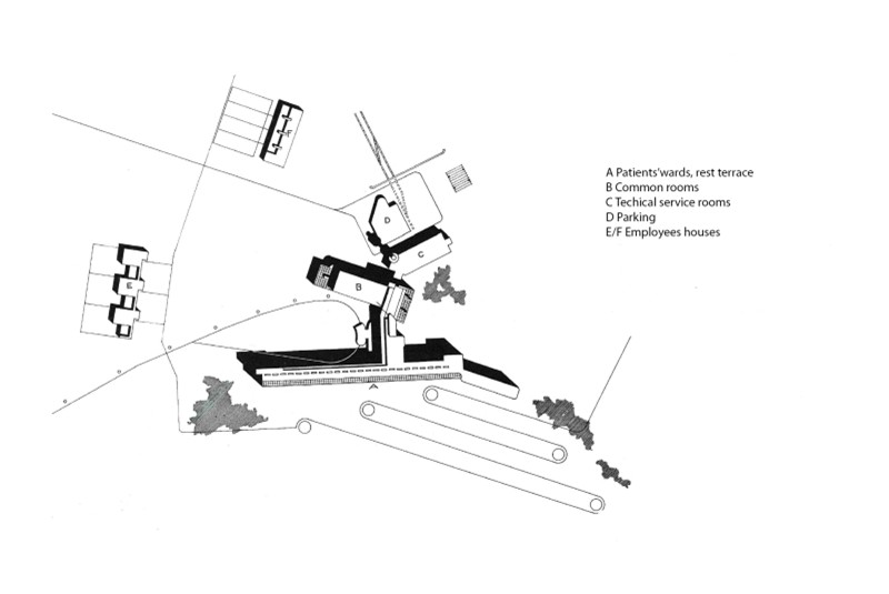 Fig. 4a
A.Aalto Paimo Tuberculosis Sanatorium (1928-33), general plan. Fig. 4a
A.Aalto Paimo Tuberculosis Sanatorium (1928-33), general plan.