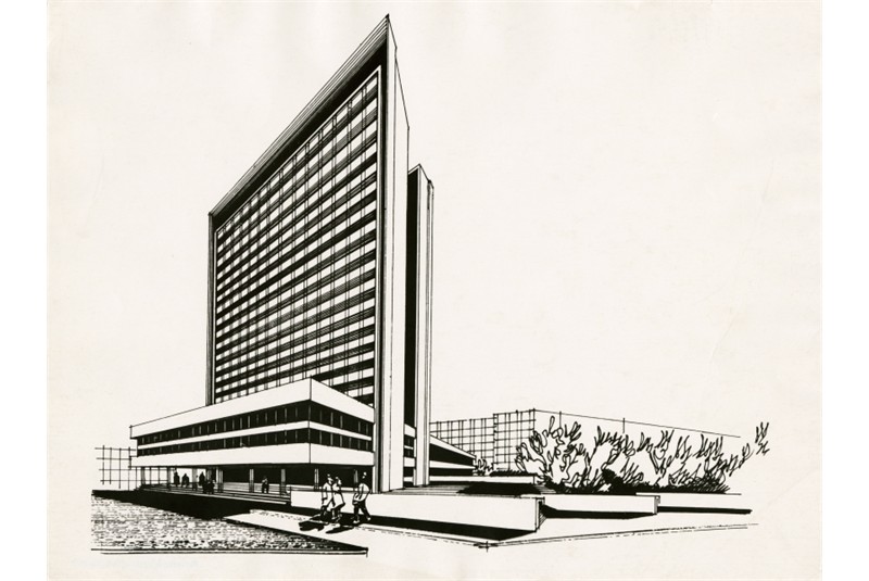 Fig. 5
Hotel Viru. Disegno di Mart
Port dei primi anni Settanta.
Per gentile concessione
dell'Estonian Museum of
Architecture.