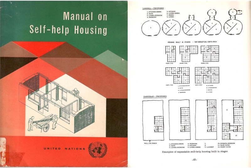Fig. 4
United Nations, Dept. of Economic
and Social Affairs, Manual
of Self-help housing, UN, New
York, 1964, copertina e p. 68. Fig. 4
United Nations, Dept. of Economic
and Social Affairs, Manual
of Self-help housing, UN, New
York, 1964, copertina e p. 68.