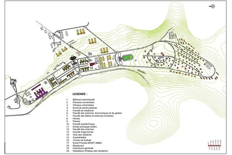 Fig. 1
Layout of Lovanium by Boulengier,
from archives of Unikin, redrawn
by Nkondi, 2023.
