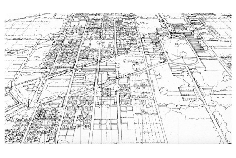Fig 3 b
Lomé Master Plan, 1979-81.
Bird's eye perspective of a planned
urban area study. Fig 3 b
Lomé Master Plan, 1979-81.
Bird's eye perspective of a planned
urban area study.
